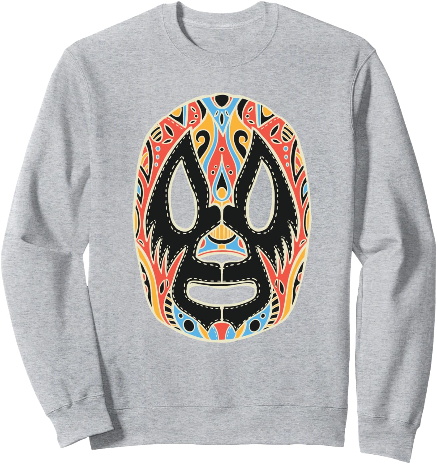 

Мексиканская борцовская маска, толстовка с изображением мексиканской борьбы в стиле луча либре Lucha Libre Wrestle Mexiko Mexikaner Maske, серый