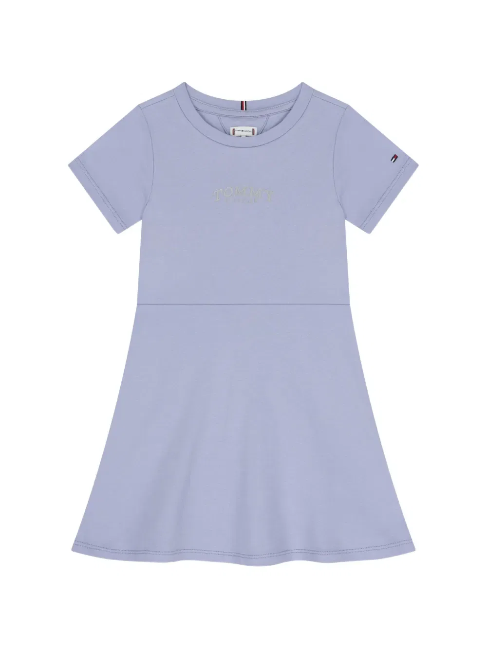 Хлопковое платье А-силуэта Tommy Hilfiger Junior, фиолетовый