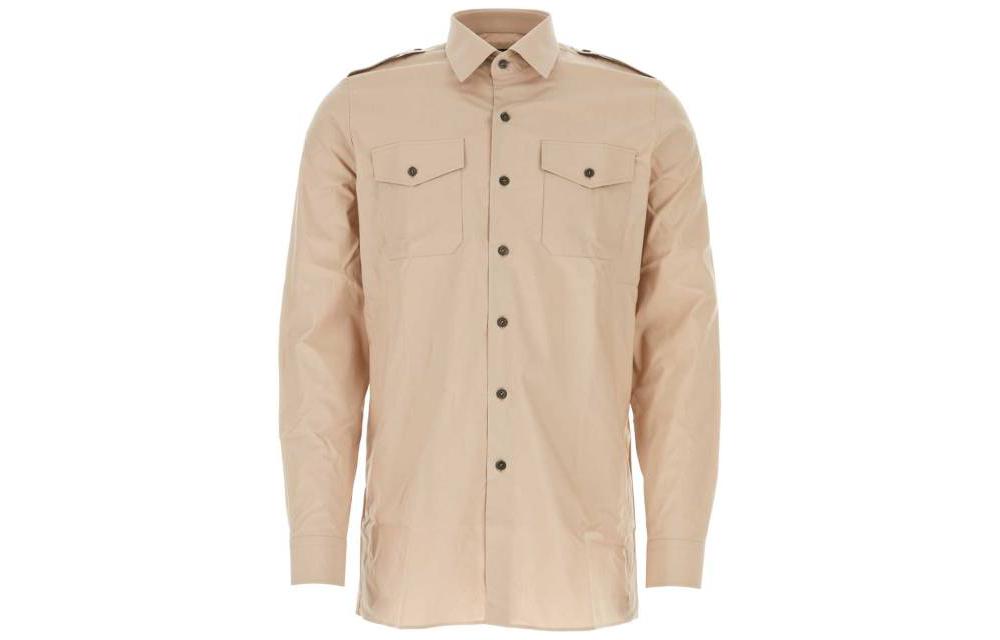 

Рубашка с длинным рукавом на пуговицах PRADA, neutral color