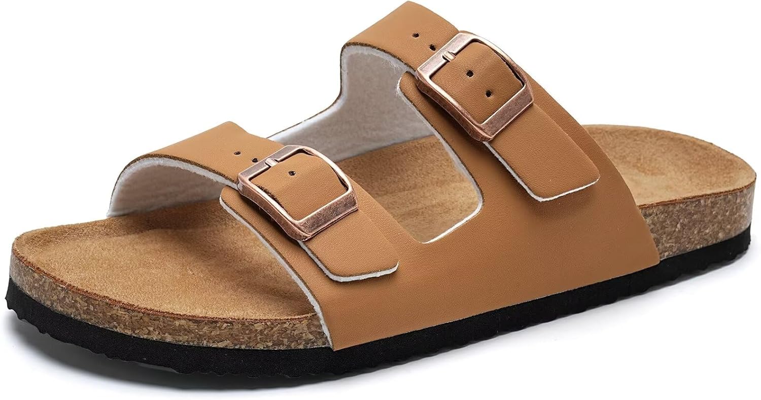 

Детские сандалии Torotto для мальчиков и девочек, шлепанцы на лето, противоскользящие, с пробковой подошвой и блестками, с регулируемыми ремешками для дома и улицы, хаки