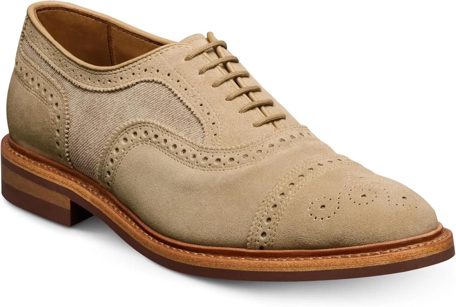 Оксфорды Allen Edmonds, замша цвета Bone
