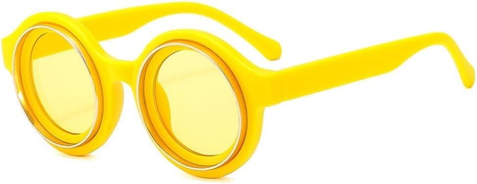 

Круглые женские солнцезащитные очки конфетных цветов в стиле панк для мужчин с защитой от УФ-излучения UV400, подходящие для занятий спортом на открытом воздухе, бега и езды на велосипеде Generic, Yellow Yellow