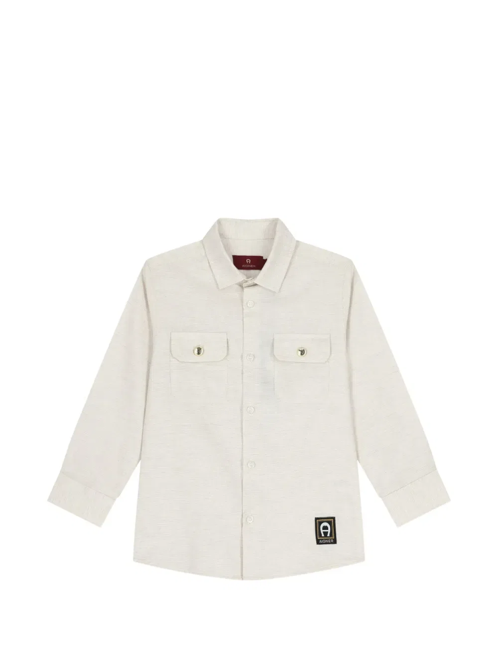 Рубашка с карманом и пуговицами Aigner Kids, нейтральный