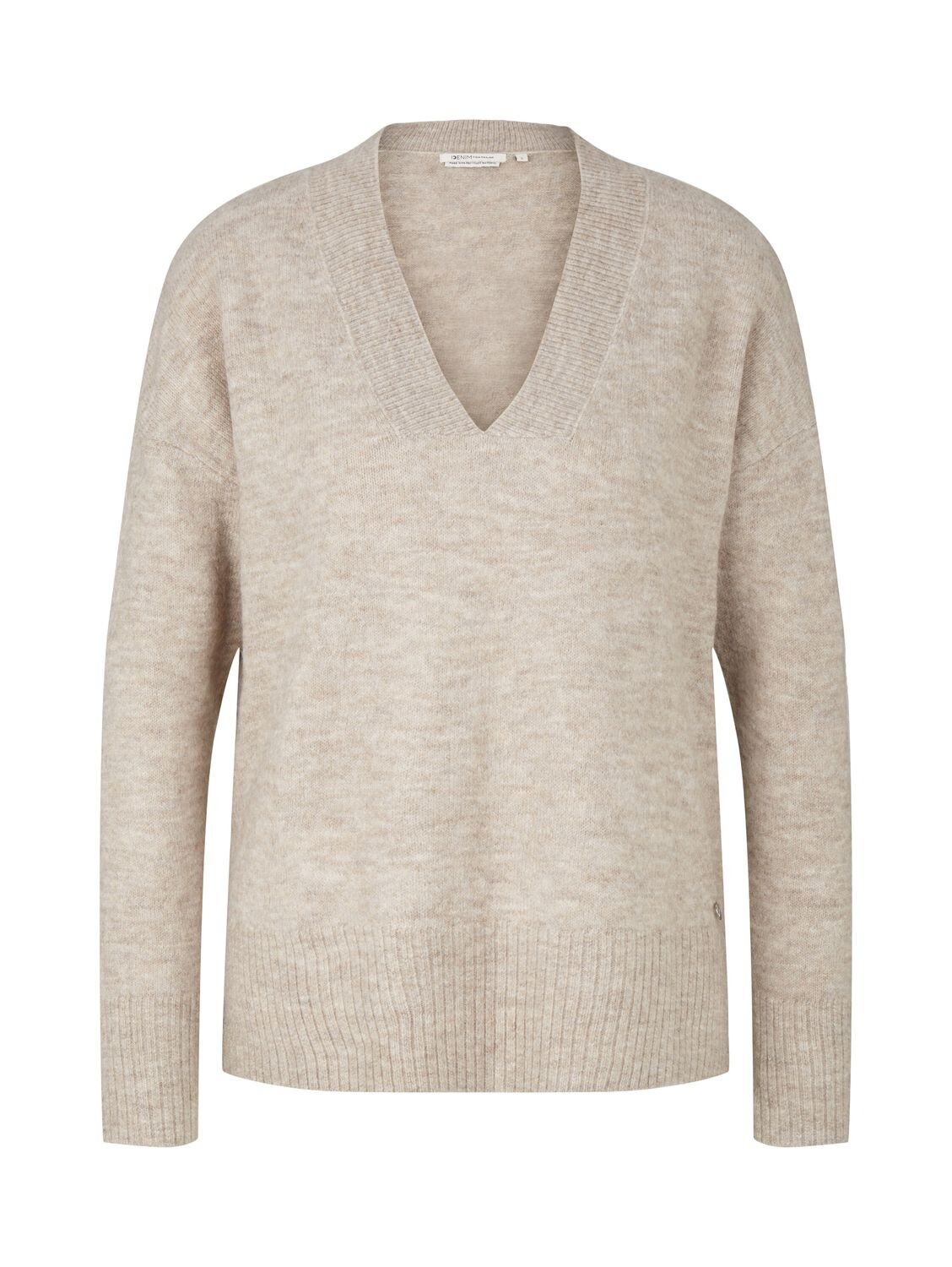 

Свитер TOM TAILOR Denim COSY V NECK, бежевый