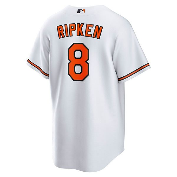 Мужская белая реплика игровой футболки Baltimore Orioles Кэла Рипкена-младшего Nike — фото 4
