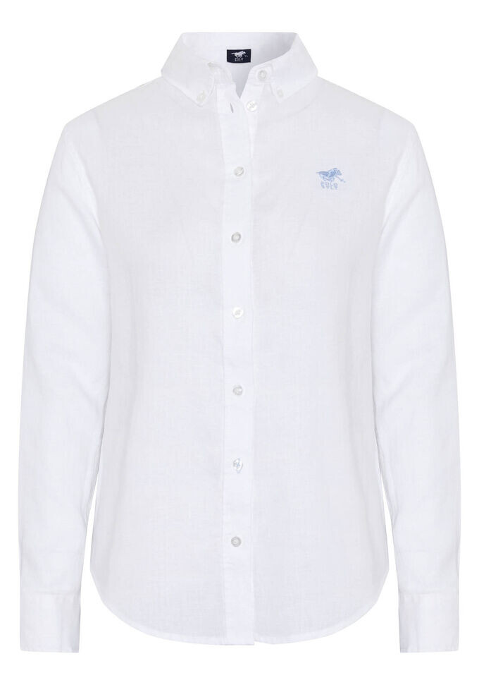 

Льняная блузка с длинными рукавами Polo Sylt, белый