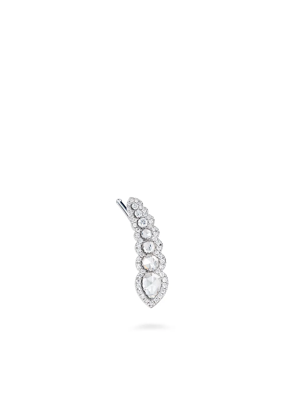 

Серьга-кафф Rose Cut из белого золота с бриллиантами David Morris, серебряный
