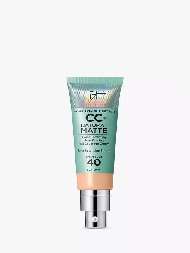 Тональный крем CC+ Natural Matte Foundation SPF 40 для лучшей кожи IT Cosmetics, Light Medium