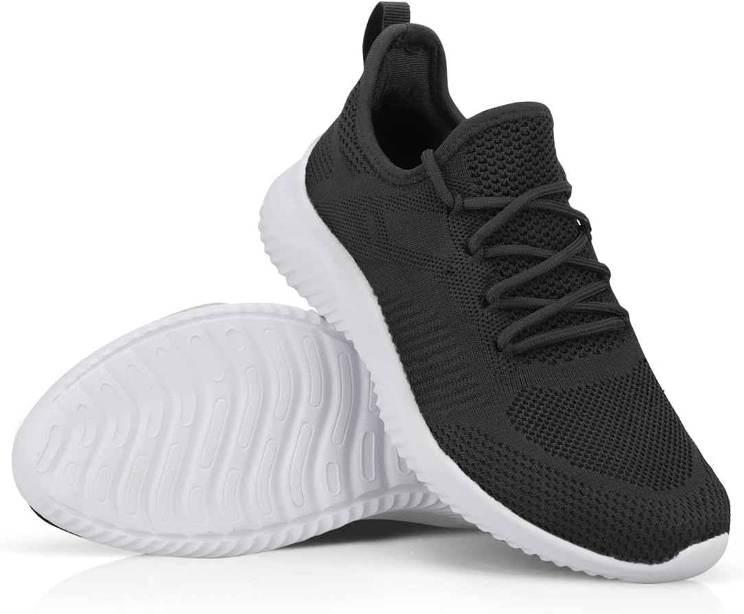 Кроссовки Flysocks для мужчин с легкой посадкой, нескользящие кроссовки, легкие дышащие сетчатые кроссовки для повседневной носки, тенниса, бега и ходьбы, черный — фото 3