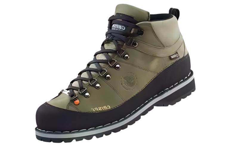 CRISPI Кроссовки Monaco Premium Cushioning Anti-Slip с износостойким водонепроницаемым покрытием средней высоты для походов, унисекс, зеленые