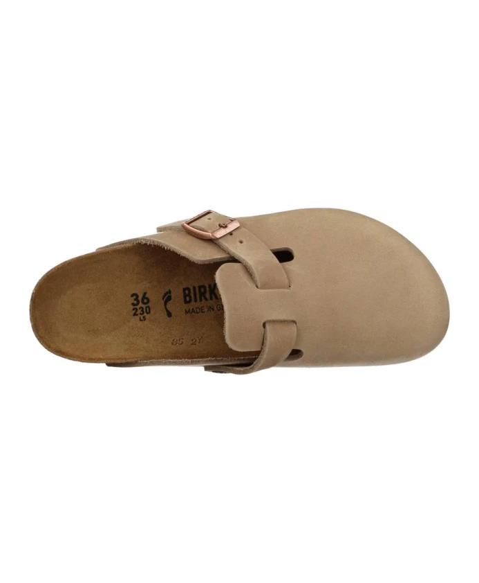 Бостонские сандалии из промасленной кожи Birkenstock, бежевый — фото 4
