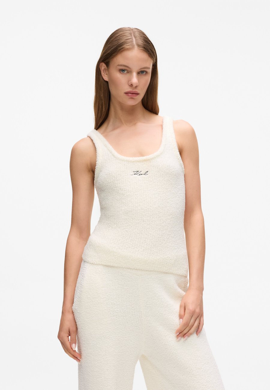 

Пижамный топ KARL LAGERFELD SIGNATURE TANK, Cannoli Cream/Beige