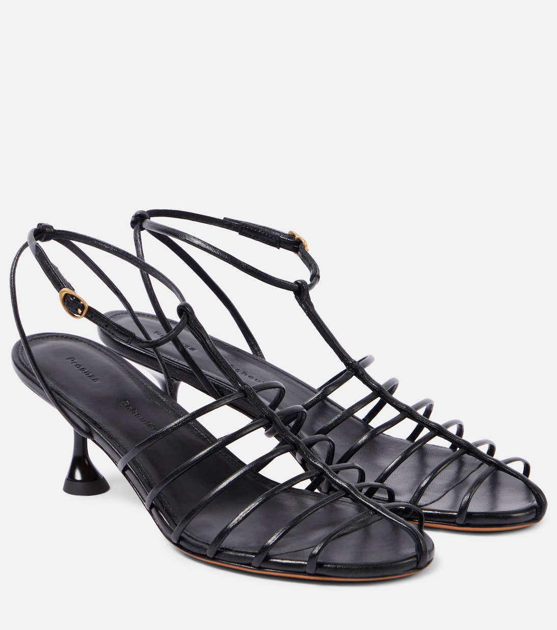 Кожаные сандалии Tee Cage 60 Proenza Schouler, черный