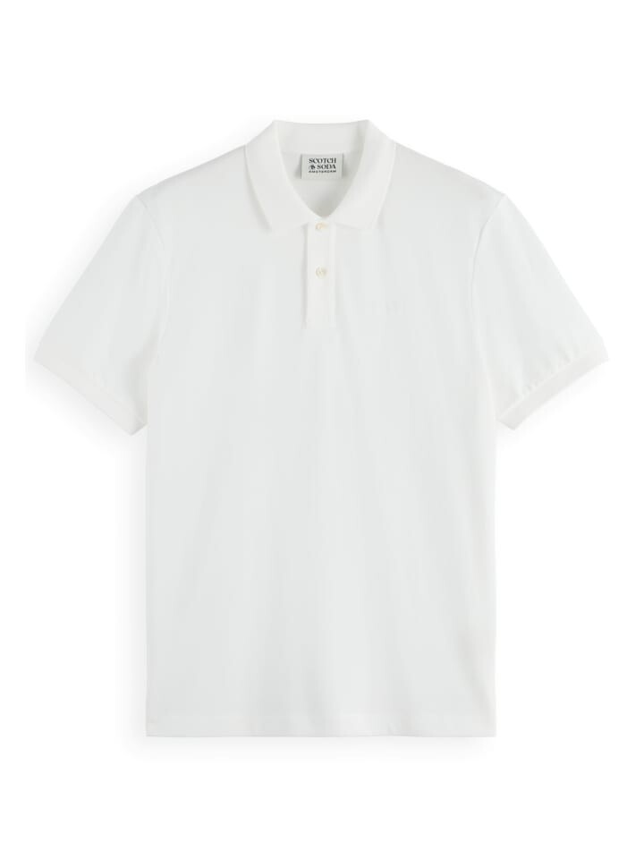 

Поло Scotch & Soda CORE LOGO PIQUE POLO, белый