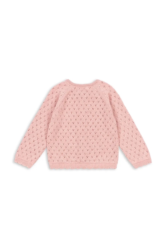 Детский хлопковый кардиган HANNAH CARDIGAN Konges Sløjd, розовый — фото 2