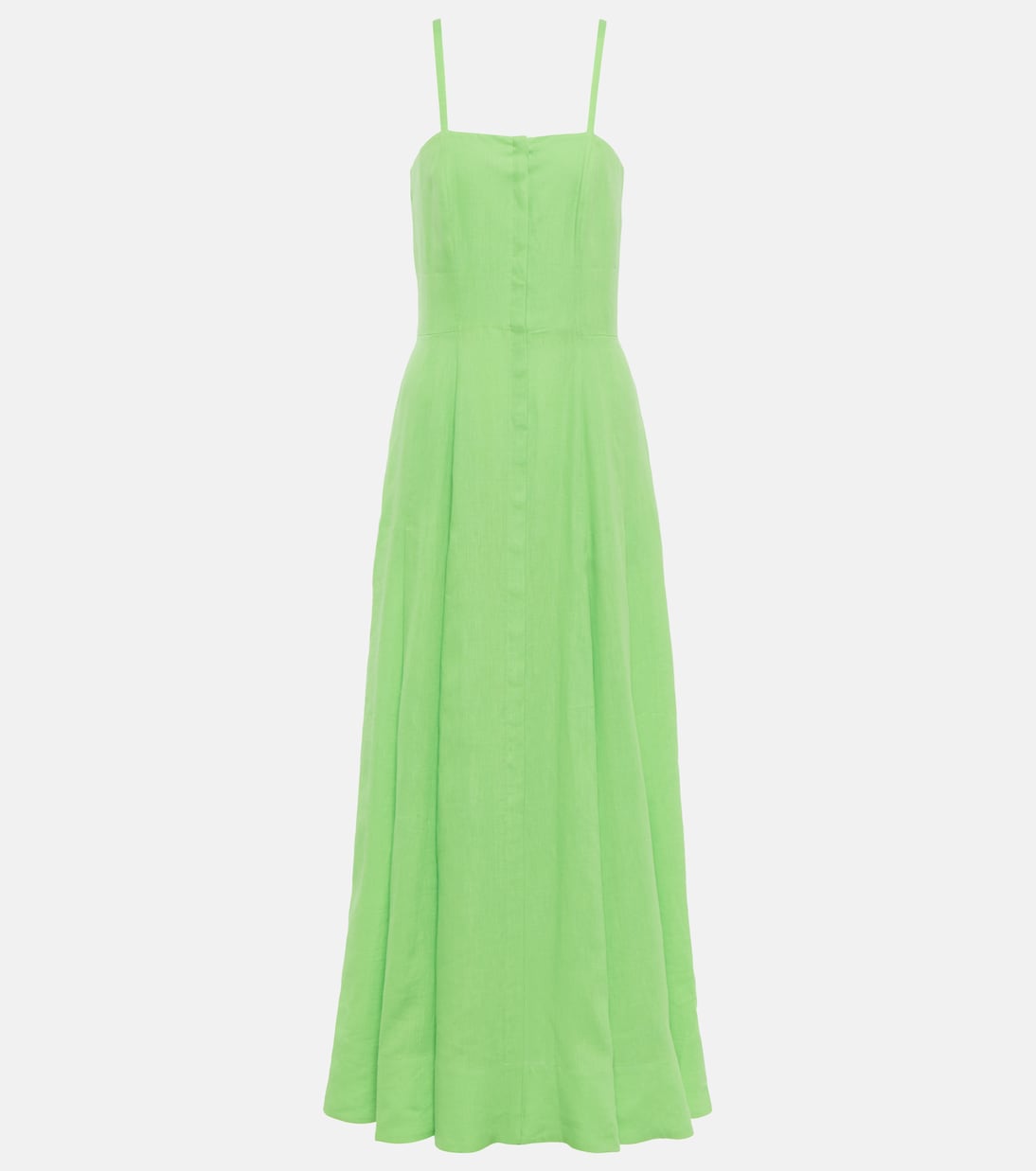 

Льняное платье миди Margritte Gabriela Hearst, Fluo Green