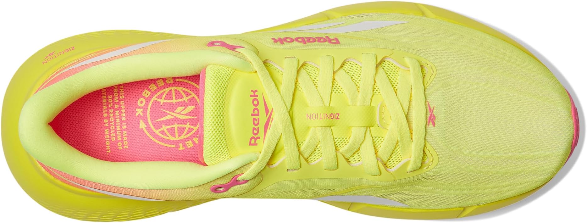Кроссовки Reebok Zignition, Electric Yellow/Atomic Pink/Chalk — фото 2
