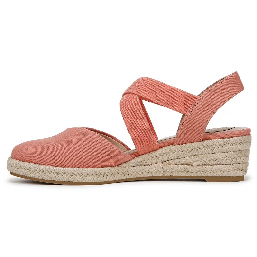 Туфли на танкетке Kimball espadrille от Lifestride, coral pink fabric — фото 4
