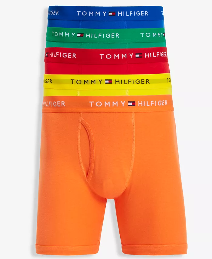 

Мужские классические трусы-боксеры - 5 пар Tommy Hilfiger, оранжевый