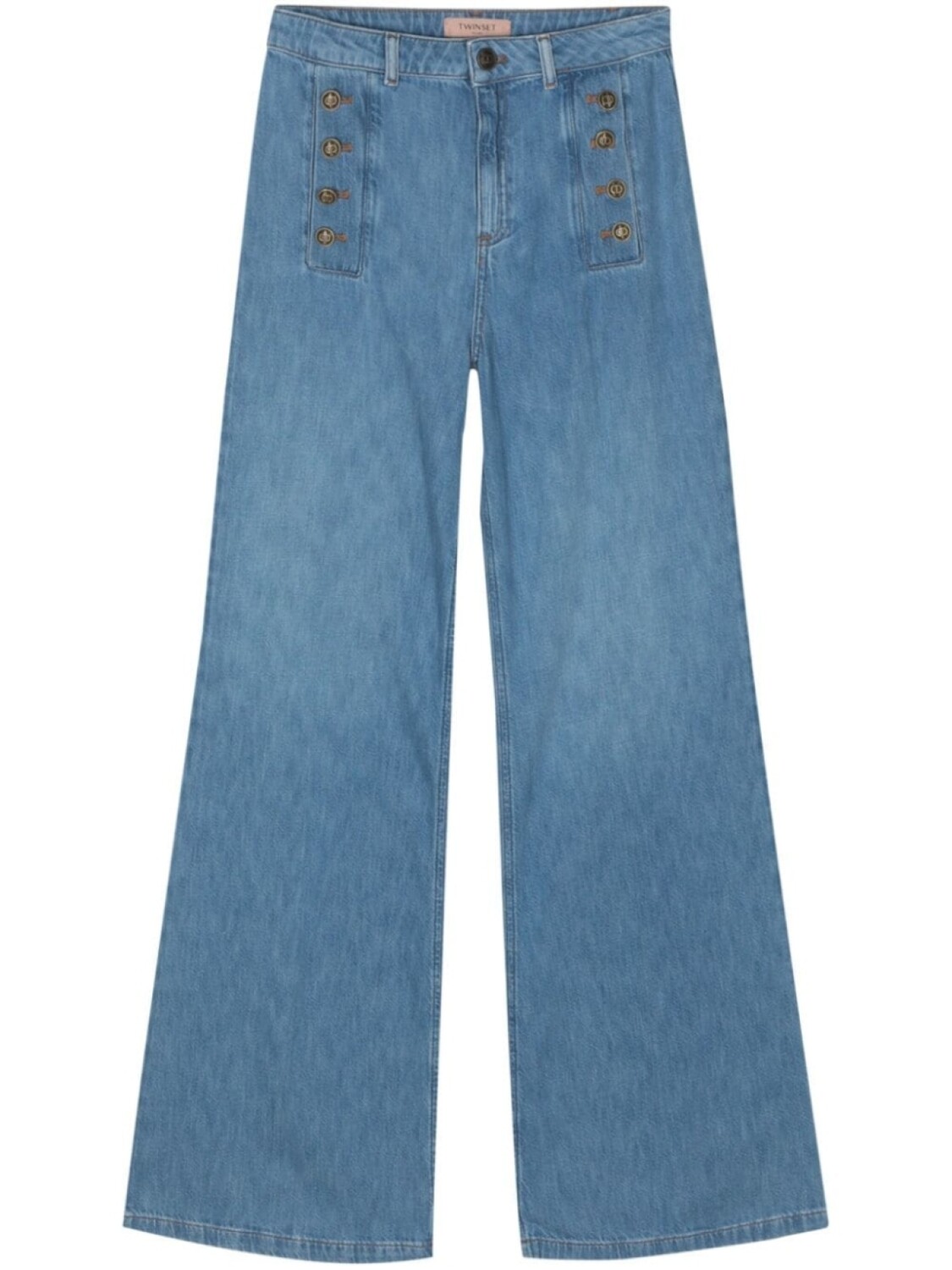 

TWINSET расклешенные джинсы с завышенной талией, синий