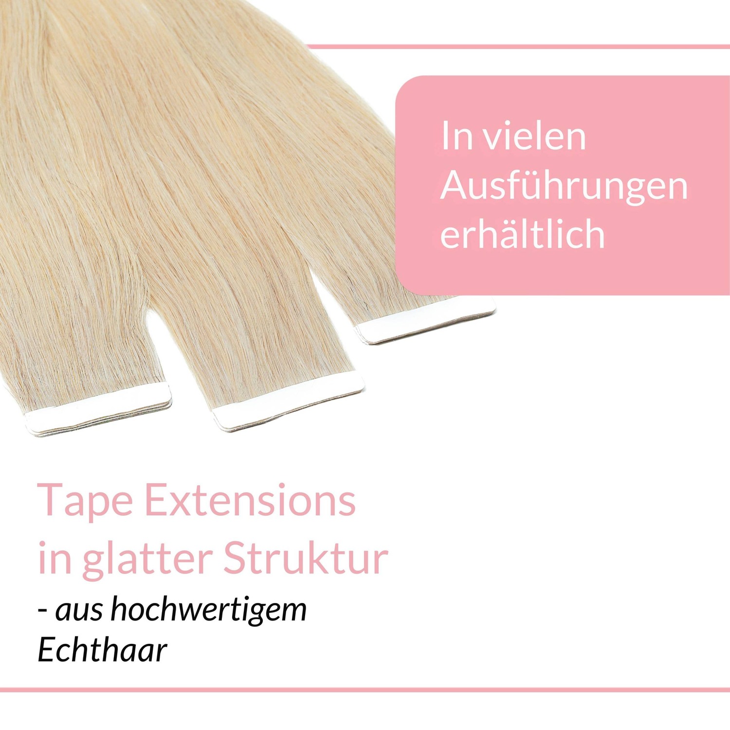 Накладные волосы tape extensions echthaar #10/1 hell-lichtblond asch Hair2Heart, количество 10 шт. — фото 3