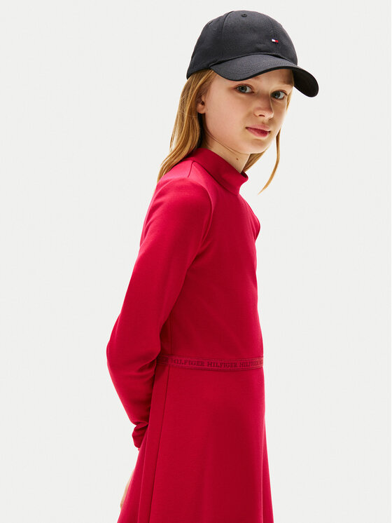 Повседневное платье regular fit Essential Skater KG0KG08790 D Tommy Hilfiger, красный — фото 3