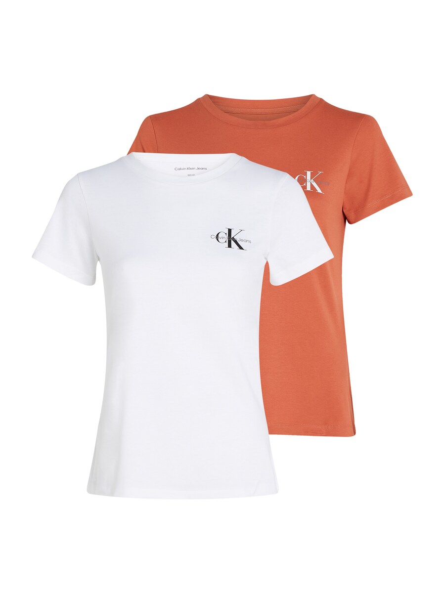 

Рубашка Calvin Klein Jeans, цвет Light orange/White