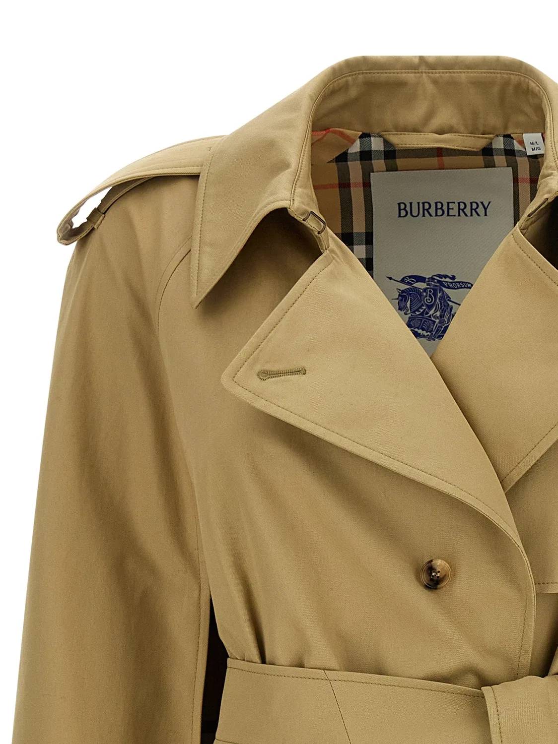 Плащ Burberry, женский, бежевый — фото 4