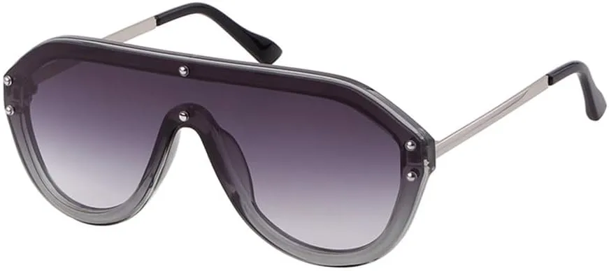 

Модные женские солнцезащитные очки большого размера, цельные, с защитой от УФ-излучения UV400, женские модные солнцезащитные очки с заклепками, очки UV400 TKKTLLT, C2