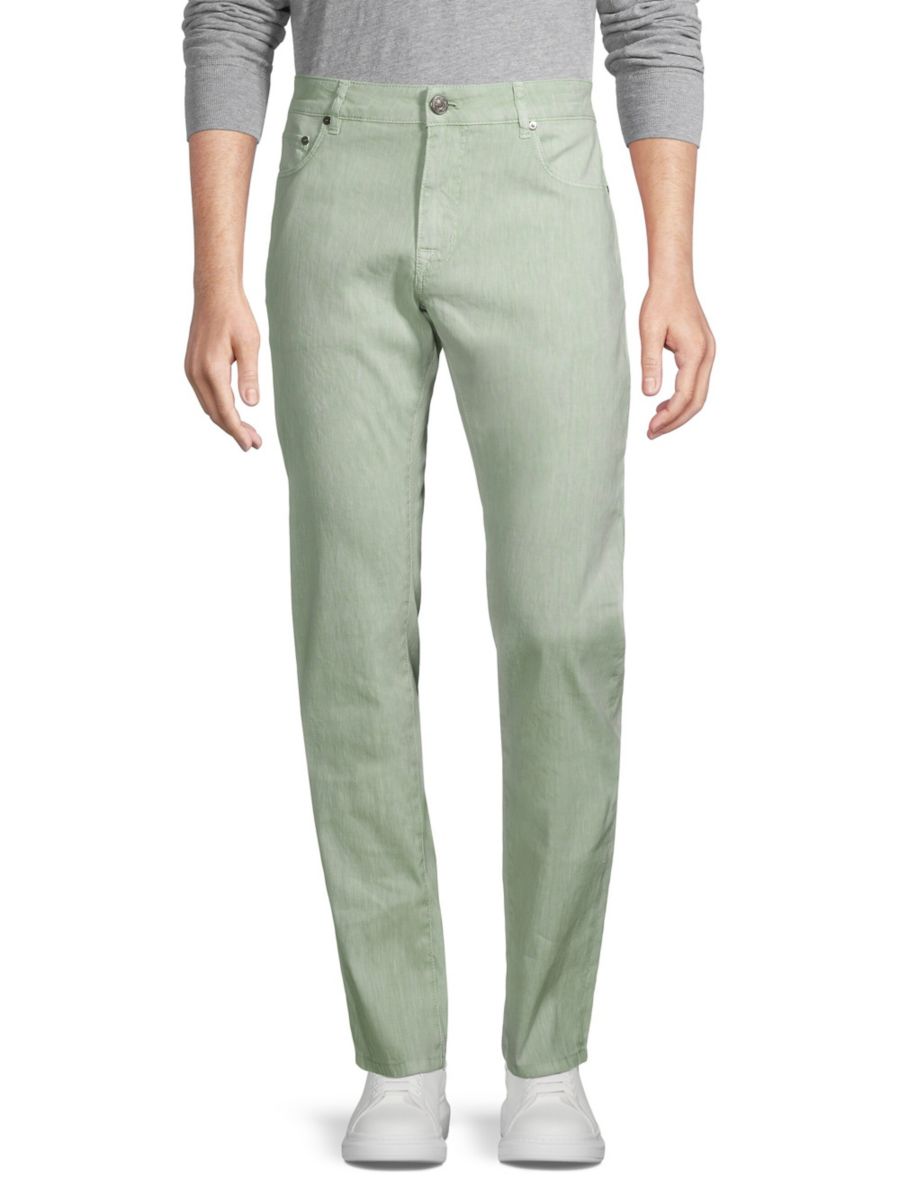 

Прямые джинсы Delave Linen PT Torino, цвет Sage