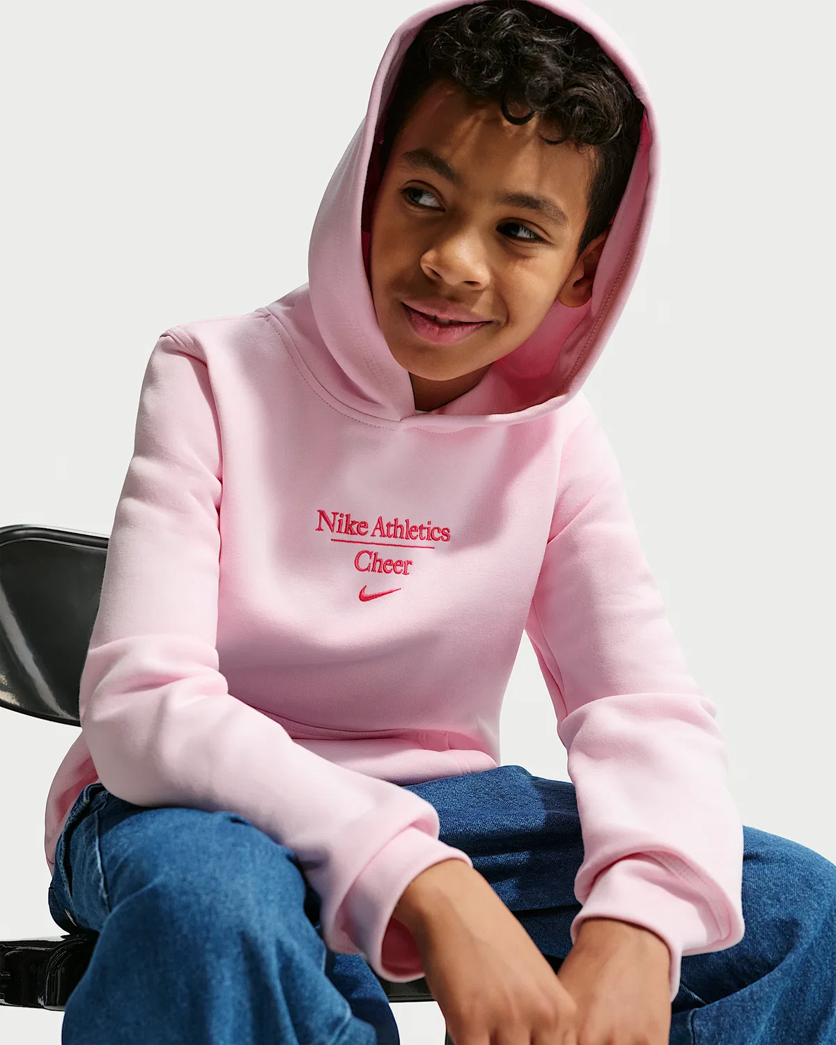 Детская толстовка Nike Cheer Pullover Hoodie, Pink Foam/Pink — фото 3
