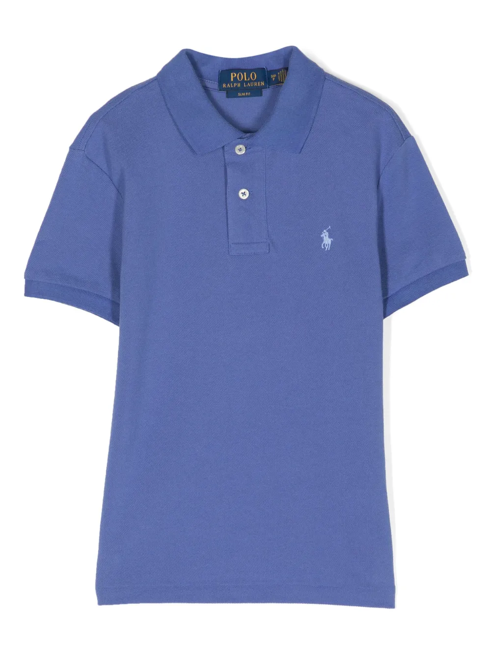 

Рубашка поло с вышитым логотипом POLO RALPH LAUREN KIDS, синий