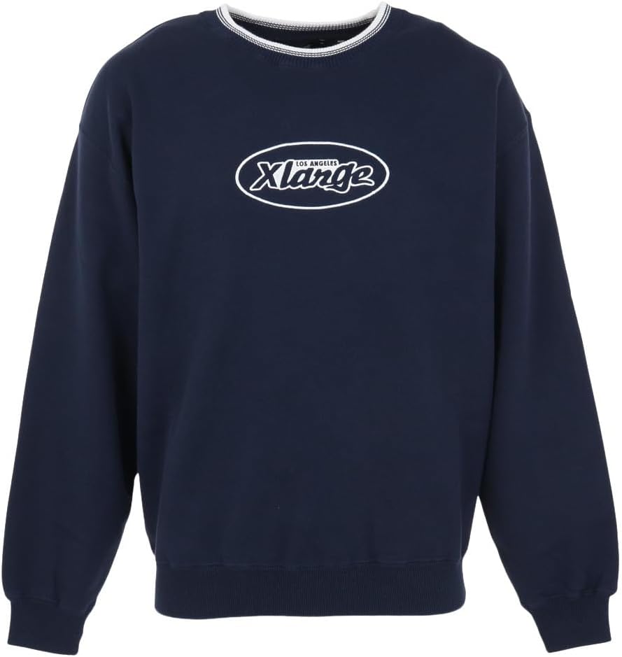 

Мужская толстовка с круглым вырезом в стиле ретро, размер Extra Large Xlarge, темно-синий