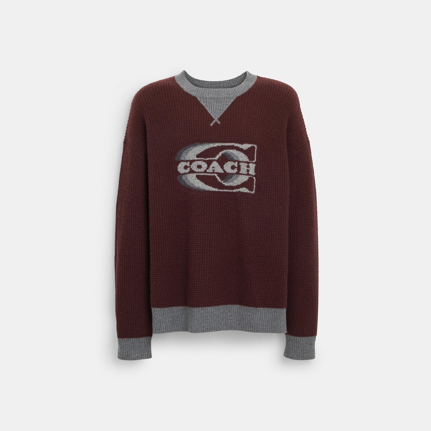 

Свитер с круглым вырезом Coach Outlet с фирменным градиентом, цвет Grey Red