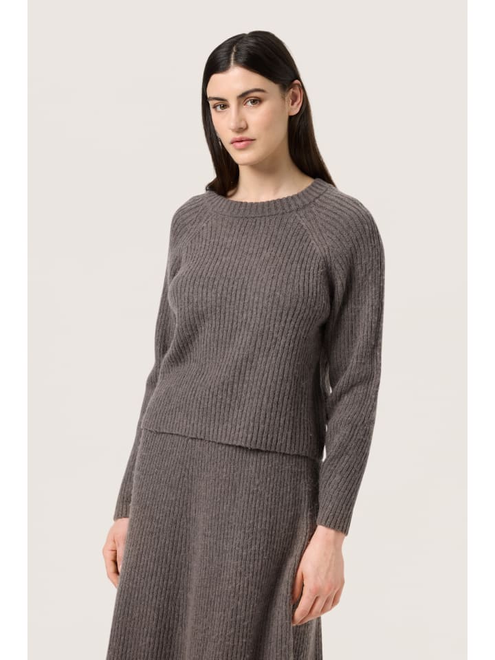 

Свитер SLDitta прямого кроя, цвет: темно-серый Soaked in Luxury