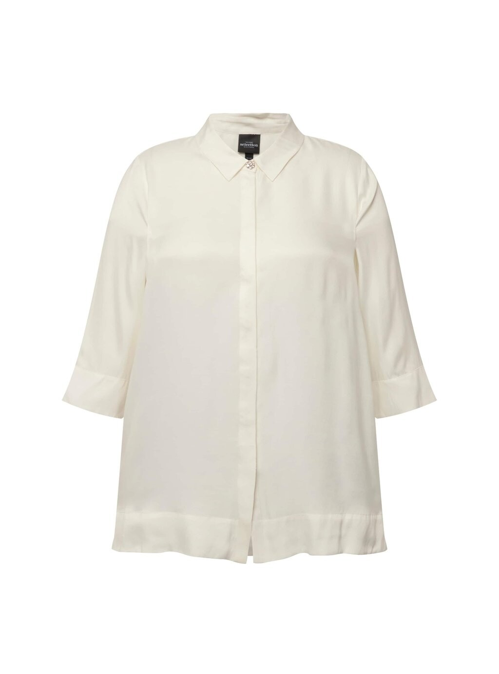 

Блузка на пуговицах 3/4 SLEEVE Ulla Popken, белый