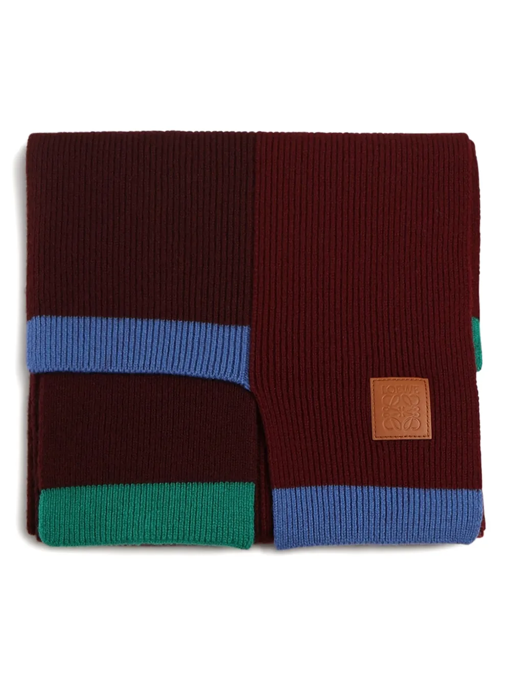 

Шарф с цветными блоками Loewe, красный