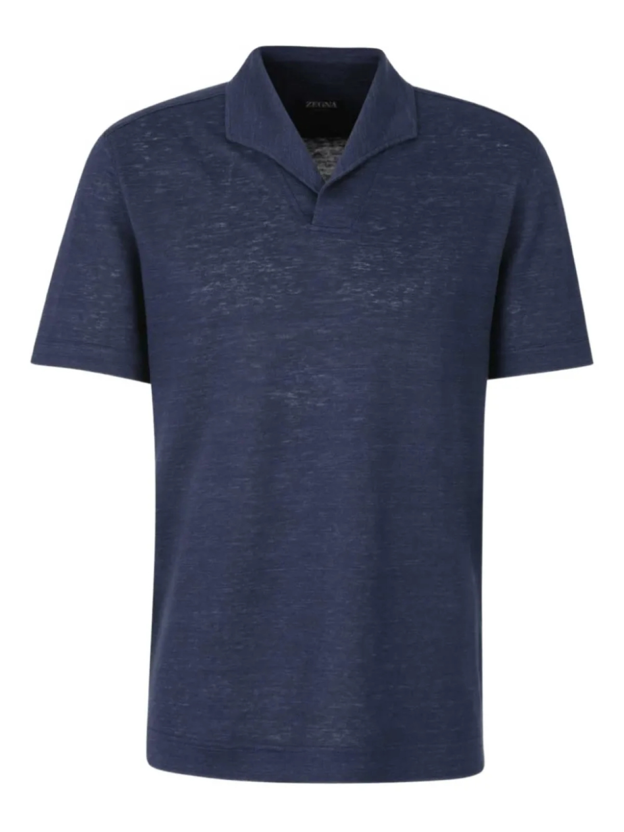 

Льняная рубашка поло Zegna, синий