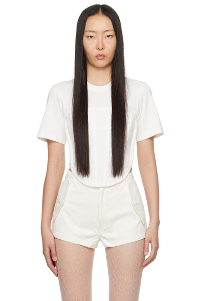 

Белая футболка-корсет Dion Lee