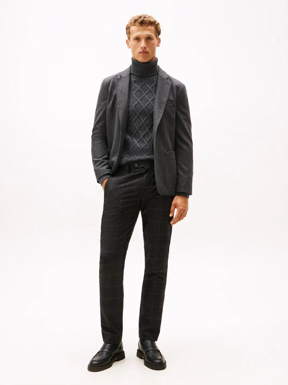 Обычные плиссированные брюки 'DENTON' Tommy Hilfiger, Anthracite/Dark Grey — фото 4