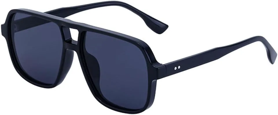 

Солнцезащитные очки UV400 с двойной перемычкой и градиентными заклепками для женщин и мужчин, для бега и занятий спортом на открытом воздухе UYPTK, Black Gray