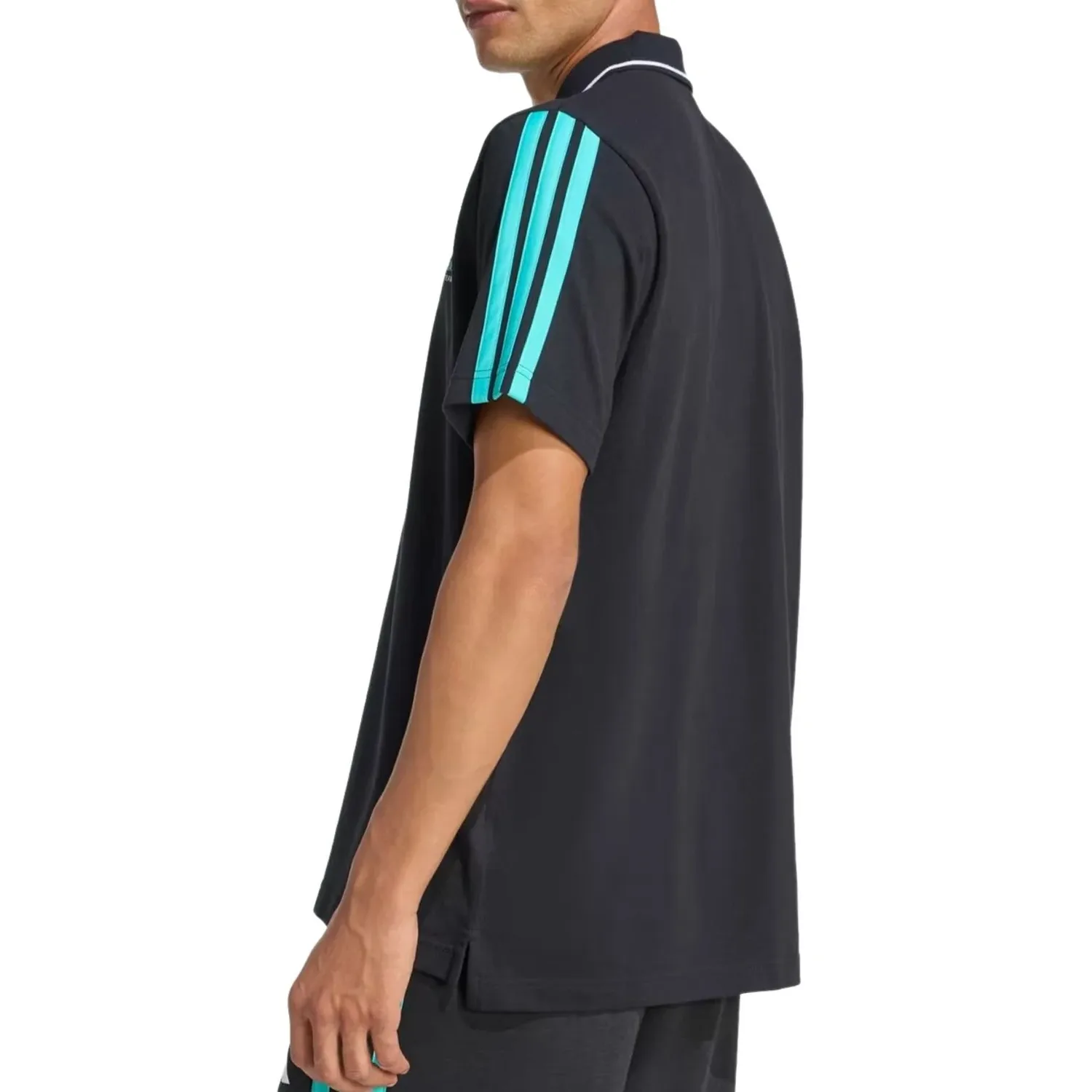 Поло-шорты Adidas Mercedes-AMG F1 Team DNA 'Black Semi Mint Rush' — фото 3