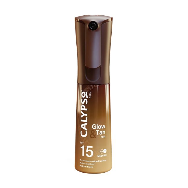 

Sun glow & tan spf15 защитный и загарный спрей Calypso, 100 мл