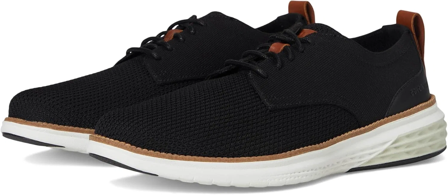 Мужские оксфордские ботинки Cole Haan Grand Hurrion Stitchlite с гладкой передней частью, черный/слоновая кость