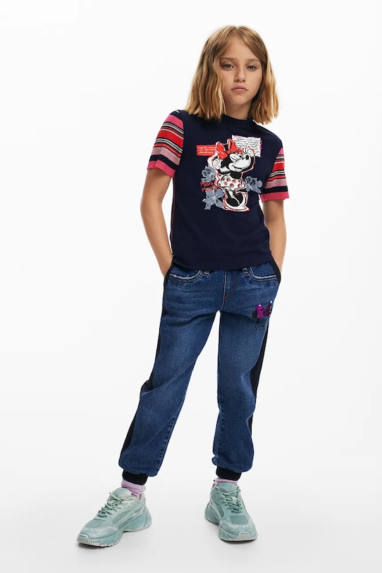 

Детская хлопковая футболка Disney Desigual, темно-синий