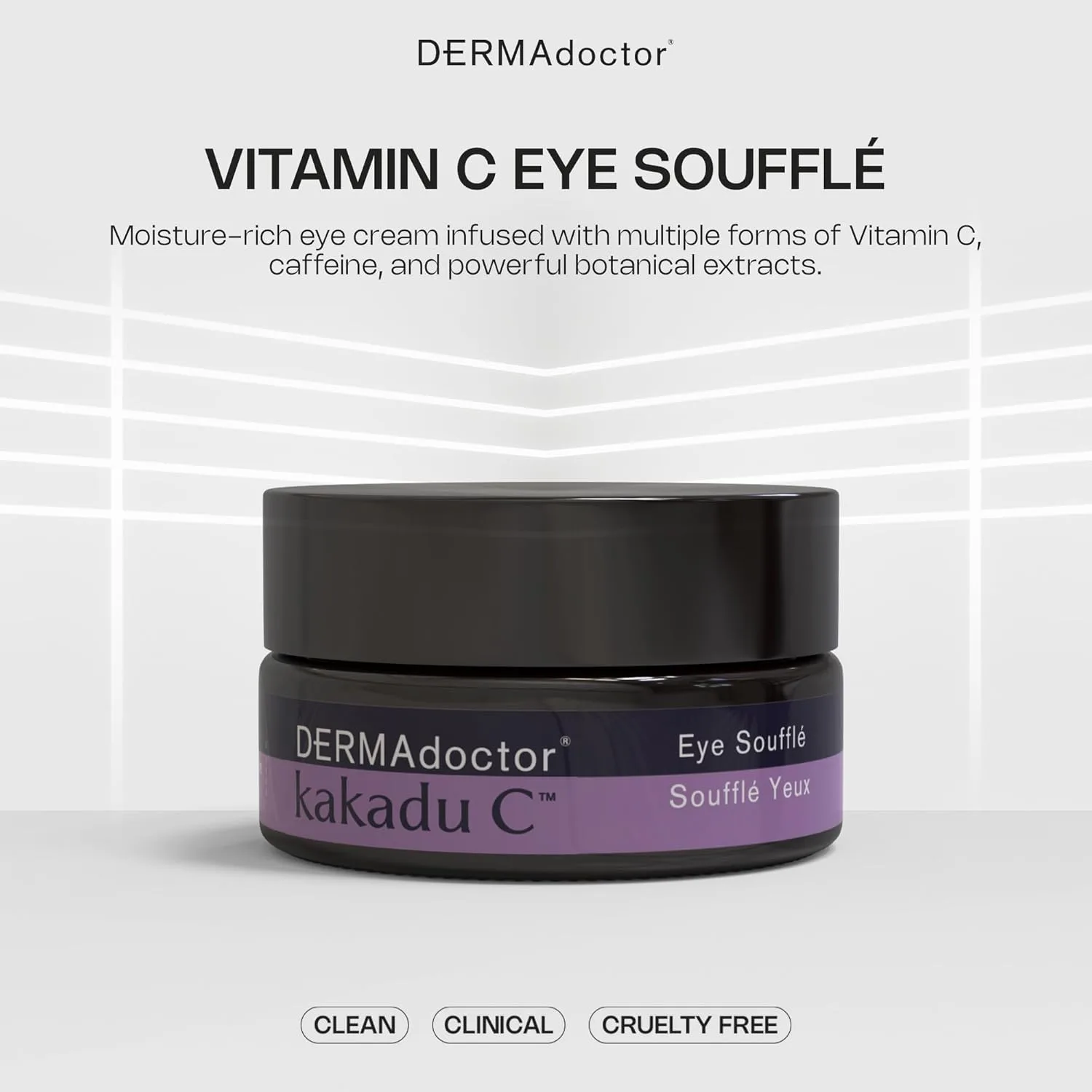 Крем для глаз DERMAdoctor с витамином C, E и кофеином против темных кругов, отеков, морщин и усталости, 15 мл, Eye Soufflé — фото 2