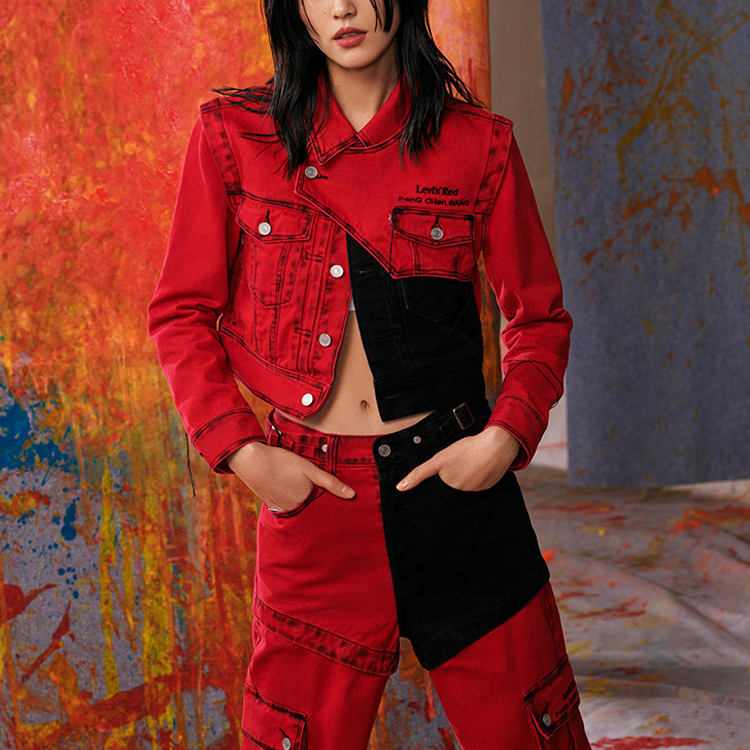 Прямые джинсы x Feng Chen Wang женские Levis, красный — фото 4