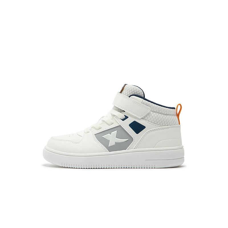 

XTEP Детские кроссовки для скейтбординга Sail White с нескользящей подошвой и средней высотой голенища