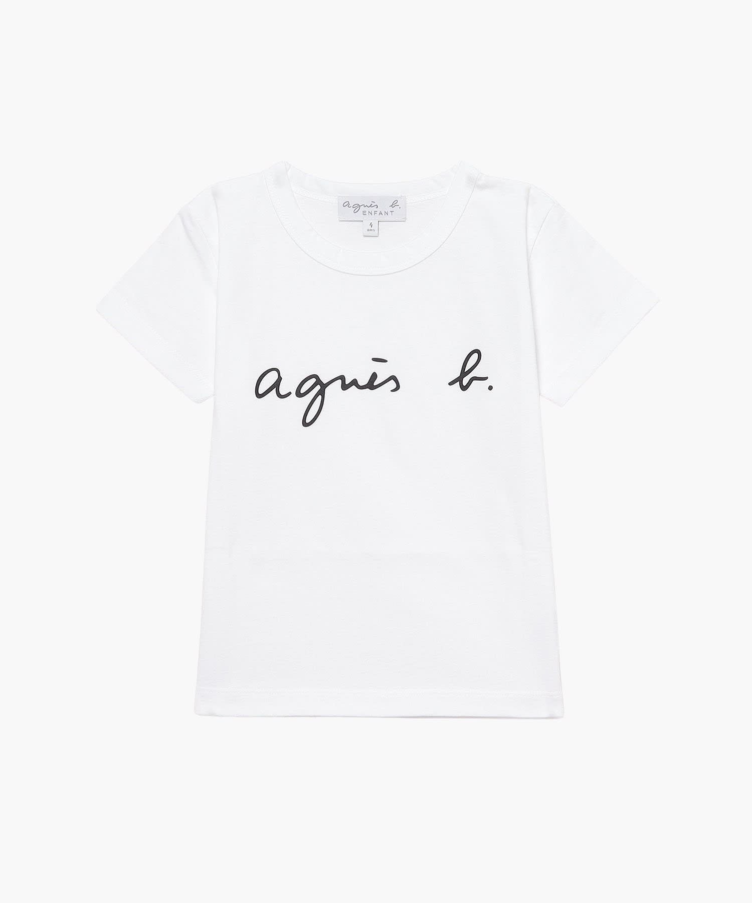 Детская хлопковая футболка с коротким рукавом и логотипом Agnes b. ENFANT, White