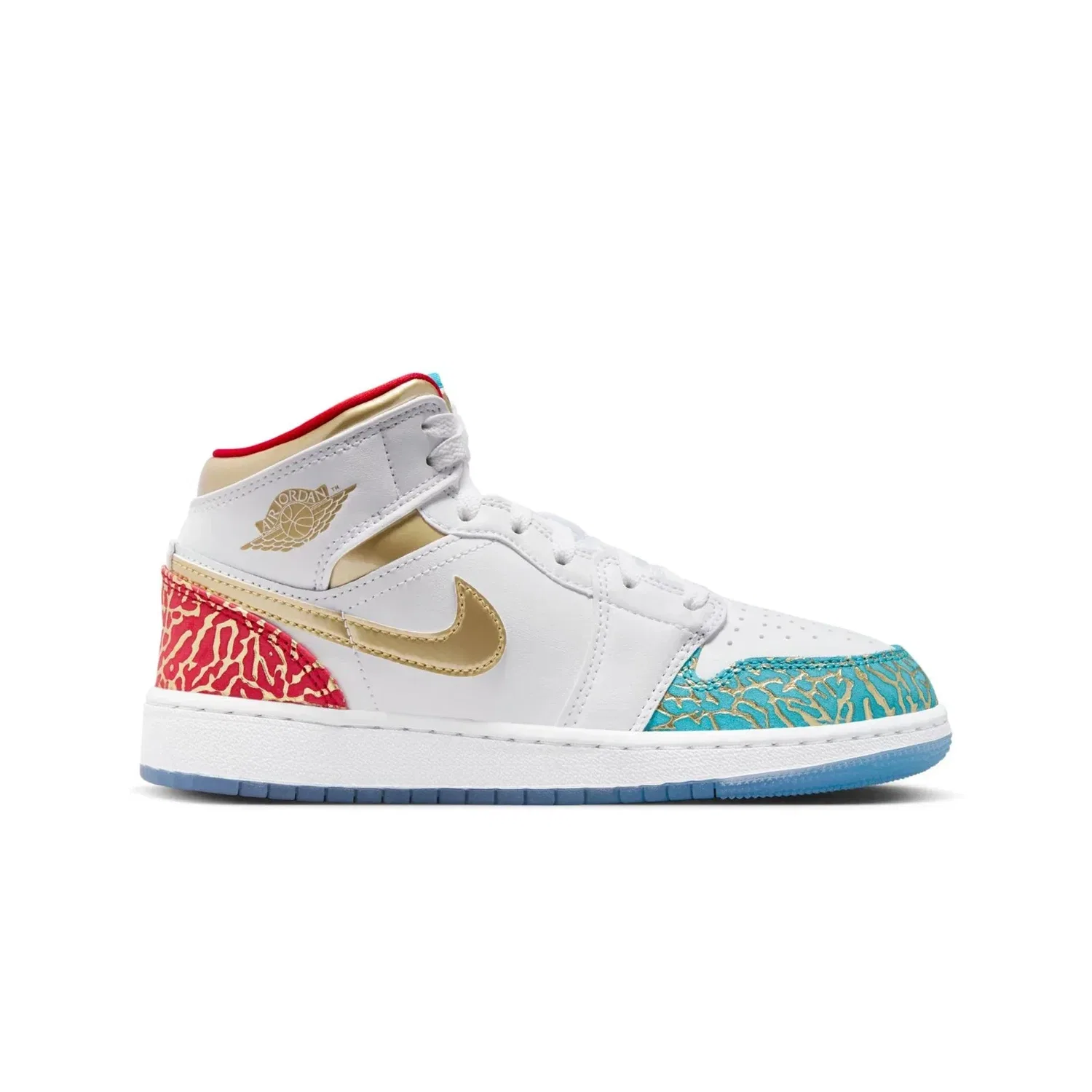Детские кроссовки Nike Air Jordan Mid NC to Chicago FB2212 - белые HTAT1 — фото 2